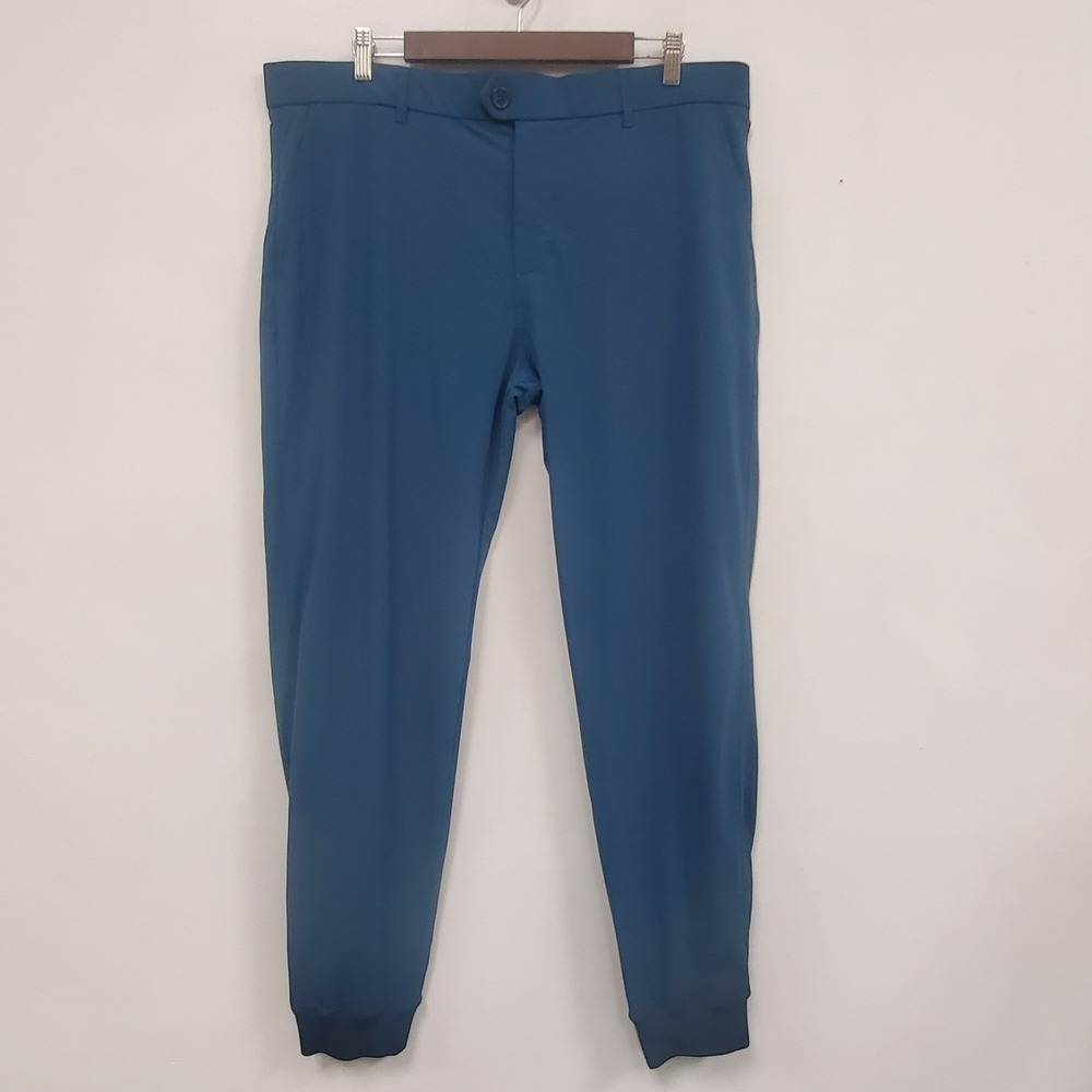Greyson Mens Montauk Performance Jogger Pants Size 38 Dark Teal Tailored Fit